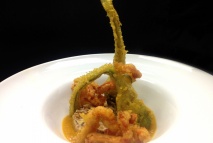 Seso con Bogavante y Alcachofa