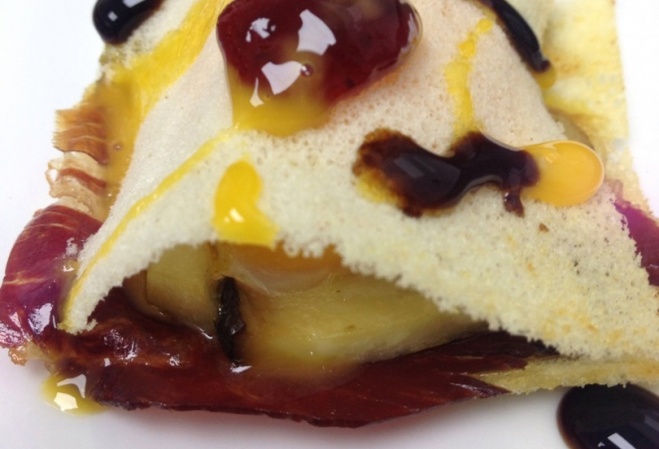 Sandwich de Boletus con jamón