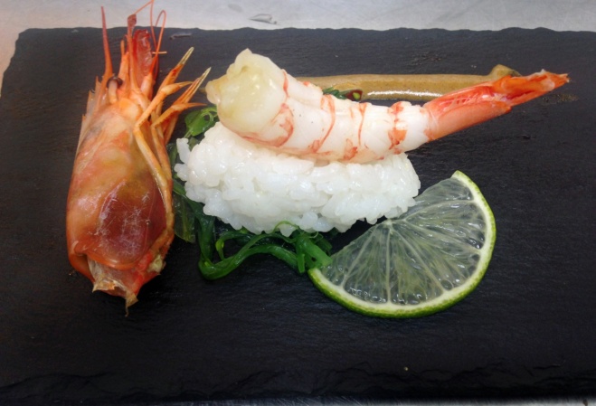 Sashimi de Gamba Roja
