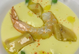 VICHYSSOISE CON LANGOSTINO